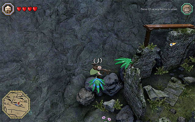 The first plant to the left of the ruins - Mithril bricks locations (16-30) | Middle Earth - Mithril LEGO bricks - Middle Earth - Mithril LEGO bricks - LEGO The Hobbit Game Guide & Walkthrough