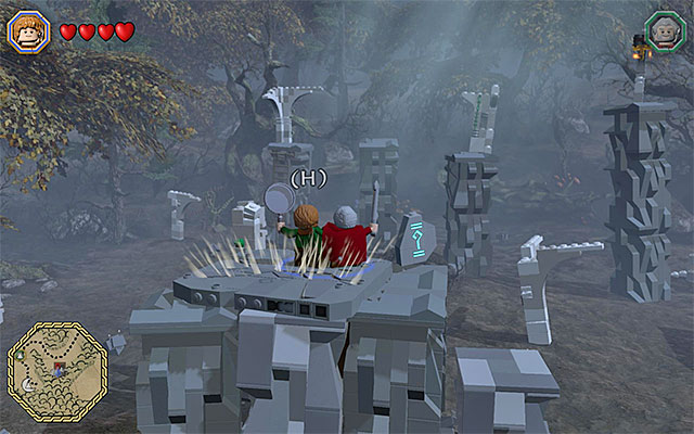 The spot where you need to Buddy-Up - Mithril bricks locations (31-45) | Middle Earth - Mithril LEGO bricks - Middle Earth - Mithril LEGO bricks - LEGO The Hobbit Game Guide & Walkthrough