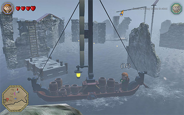 The spot where you need to moor the boat - Mithril bricks locations (61-65) | Middle Earth - Mithril LEGO bricks - Middle Earth - Mithril LEGO bricks - LEGO The Hobbit Game Guide & Walkthrough