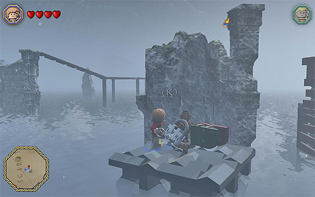 The rotary mechanism becomes available only after you use the key - Mithril bricks locations (61-65) | Middle Earth - Mithril LEGO bricks - Middle Earth - Mithril LEGO bricks - LEGO The Hobbit Game Guide & Walkthrough