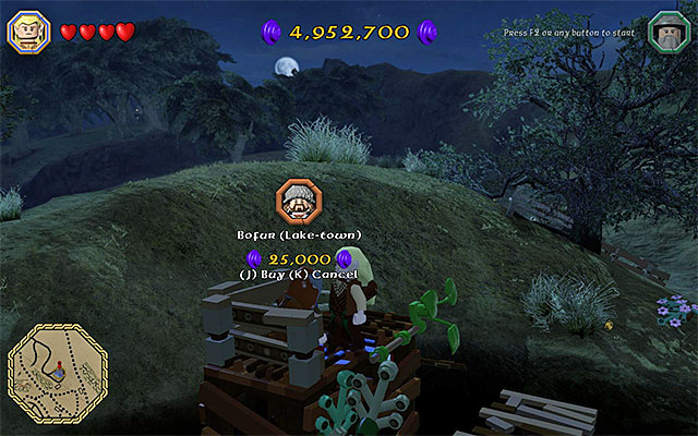 Before the individual character joins the roster of the playable characters, you first need to hire them - Middle Earth - Playable characters | Middle Earth - Mithril LEGO bricks - Middle Earth - Mithril LEGO bricks - LEGO The Hobbit Game Guide & Walkthrough