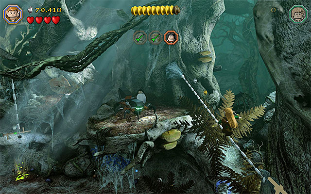 The rope to the last imprisoned ally - Stage 10 (Flies and Spiders): The battle with the spiders | Walkthrough - Walkthrough - LEGO The Hobbit Game Guide & Walkthrough