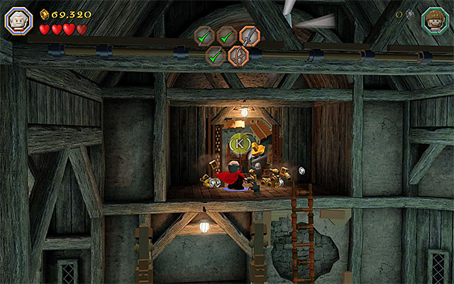 Use Doris flail - Stage 12 (A Warm Welcome): The armory | Walkthrough | LEGO The Hobbit - Walkthrough - LEGO The Hobbit Game Guide & Walkthrough