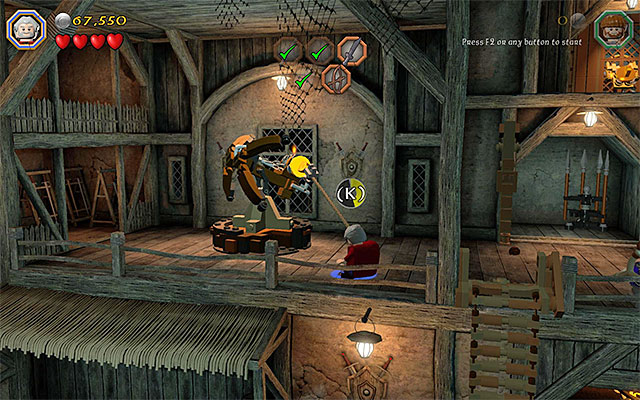 Build a catch and use the flail on it - Stage 12 (A Warm Welcome): The armory | Walkthrough | LEGO The Hobbit - Walkthrough - LEGO The Hobbit Game Guide & Walkthrough