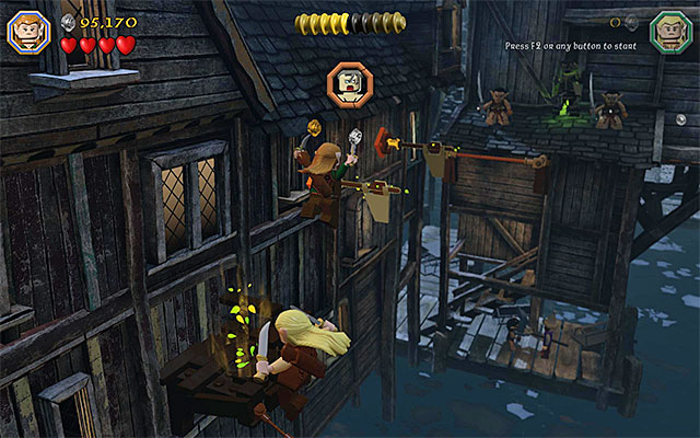 Rely on the long jumps of the elves - Stage 12 (A Warm Welcome): The battle with Bolg | Walkthrough | LEGO The Hobbit - Walkthrough - LEGO The Hobbit Game Guide & Walkthrough