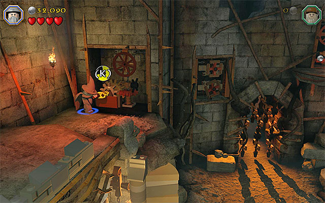 The place where you put the knob in place - Stage 14 (The Necromancer): The keeps interior | Walkthrough - Walkthrough - LEGO The Hobbit Game Guide & Walkthrough