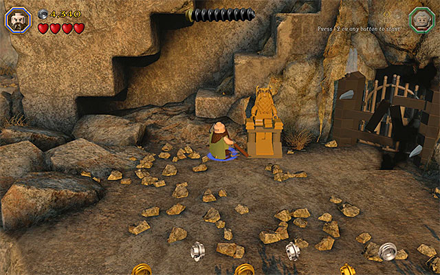 The first statue - Stage 15 (On the Doorstep) | Main Stages - Collectibles - Main Stages - Collectibles - LEGO The Hobbit Game Guide & Walkthrough