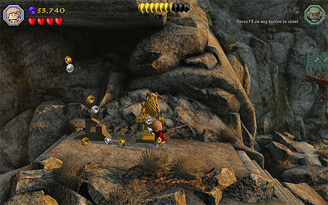 The third statue - Stage 15 (On the Doorstep) | Main Stages - Collectibles - Main Stages - Collectibles - LEGO The Hobbit Game Guide & Walkthrough