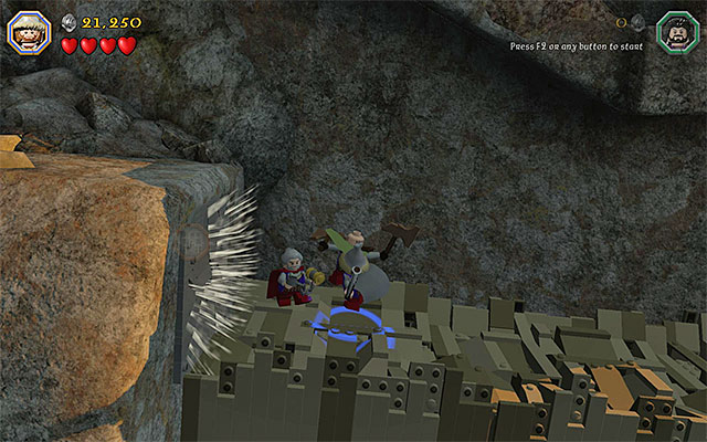 You need to smash the plate in Buddy-Up - Stage 15 (On the Doorstep) | Main Stages - Collectibles - Main Stages - Collectibles - LEGO The Hobbit Game Guide & Walkthrough