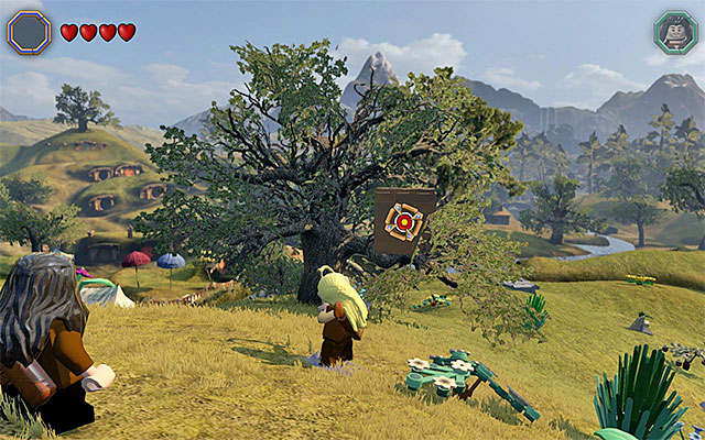 Along your way, you will have to use the bow, among others - White question marks - walkthroughs for quests 1-20 | Middle Earth - Side missions - Middle Earth - Side missions - LEGO The Hobbit Game Guide & Walkthrough