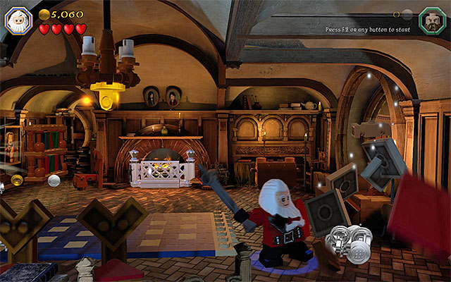 It is a good idea to start the exploration of each new location by destroying the objects - 3. Interaction with the environment | LEGO The Hobbit - LEGO The Hobbit in 10 Easy Steps - LEGO The Hobbit Game Guide & Walkthrough