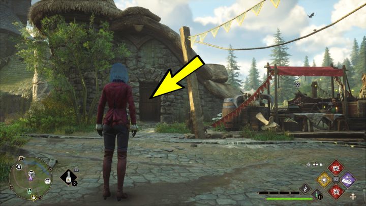 The next chest is in Upper Hogsfield, in the house next to the trader's stand - Hogwarts Legacy: Hogsmeade Valley - Collection Chests - Hogwarts Legacy: Collection Chests - Hogwarts Legacy Guide