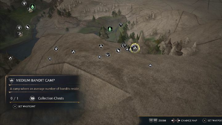 This chest is in a bandit camp near Tower Tunnel - Hogwarts Legacy: Marunweem Lake - Collection Chests - Hogwarts Legacy: Collection Chests - Hogwarts Legacy Guide