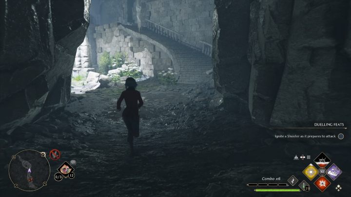 Go back to the previous part of the cave and this time go forward - Hogwarts Legacy: Marunweem Lake - Collection Chests - Hogwarts Legacy: Collection Chests - Hogwarts Legacy Guide