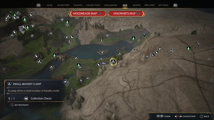 Look for this one in a bandit camp northeast from Marunweem - Hogwarts Legacy: Marunweem Lake - Collection Chests - Hogwarts Legacy: Collection Chests - Hogwarts Legacy Guide