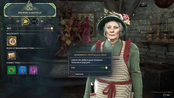 A more difficult and time-consuming method is to make Venomous Tentacula yourself - Hogwarts Legacy: Professor Garlicks Assignment 1 - Hogwarts Legacy: Assignment - Hogwarts Legacy Guide