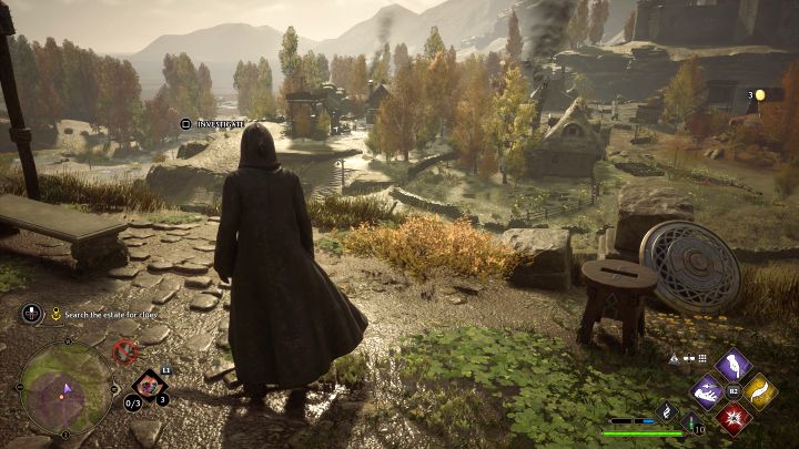 In the second area, examine the well, the vantage point (screenshot above) and the portrait - Hogwarts Legacy: In the Shadow of the Estate - Hogwarts Legacy: Main quests - Hogwarts Legacy Guide