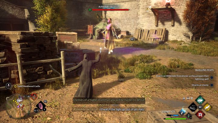 There are more goblins and Dark Wizards in the castle courtyard - Hogwarts Legacy: Charles Rookwoods Trial - Hogwarts Legacy: Main quests - Hogwarts Legacy Guide