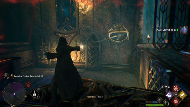 Jump again on the levitating platform you were using recently - Hogwarts Legacy: Percival Rackhams Trial - Hogwarts Legacy: Main quests - Hogwarts Legacy Guide