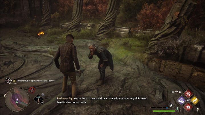 Head to the place marked on the world map (use the nearest fast travel point) and talk to Professor Fig - Hogwarts Legacy: San Bakars Trial - Hogwarts Legacy: Main quests - Hogwarts Legacy Guide