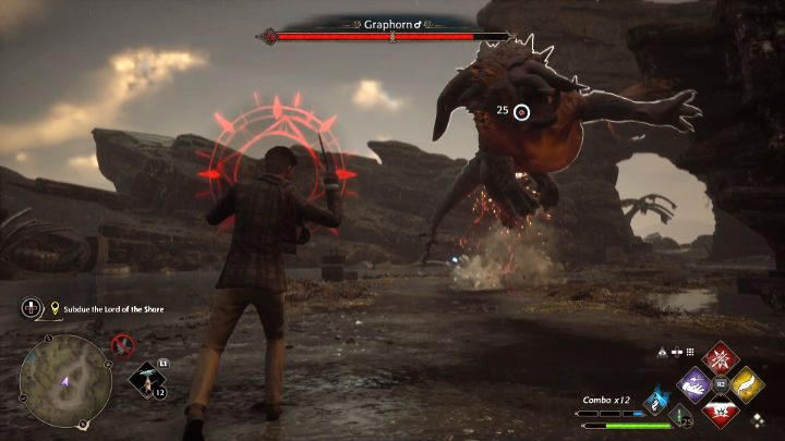 The battle against the Graphorn may be challenging, especially on the highest difficulty - Hogwarts Legacy: San Bakars Trial - Hogwarts Legacy: Main quests - Hogwarts Legacy Guide