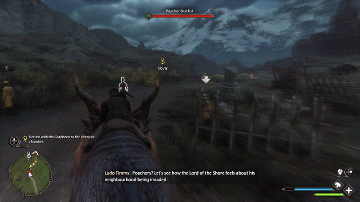 After mounting Graphorn head towards the quest marker - Hogwarts Legacy: San Bakars Trial - Hogwarts Legacy: Main quests - Hogwarts Legacy Guide