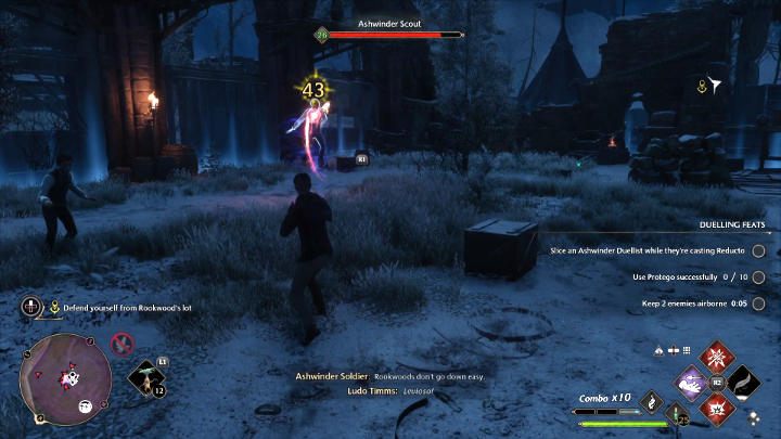 After the cutscene you'll need to defend yourself against Rookwood's henchmen - Hogwarts Legacy: Wand Mastery - Hogwarts Legacy: Main quests - Hogwarts Legacy Guide