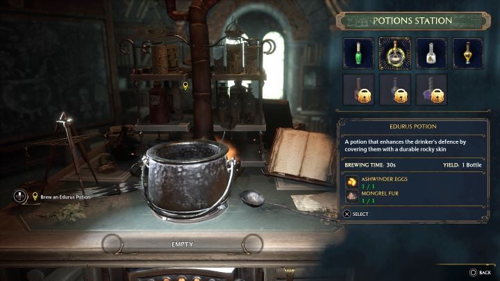 You'll unlock the Potions Station - Hogwarts Legacy: Potions Class - Hogwarts Legacy: Main quests - Hogwarts Legacy Guide