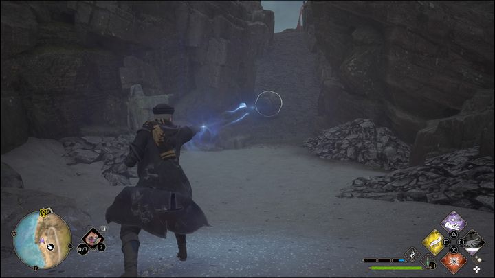 Another problem is that if you get close to the hill, your character will fall over, so make sure to do it from a safe distance - Hogwarts Legacy: Manor Cape - all Merlin Trials - Hogwarts Legacy: Merlins Trials - Hogwarts Legacy Guide