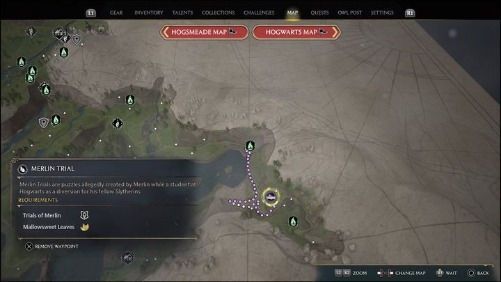 Interactive map link: Merlin Trial - Marunweem Lake #1 - Hogwarts Legacy: Marunweem Lake - all Merlin Trials - Hogwarts Legacy: Merlins Trials - Hogwarts Legacy Guide