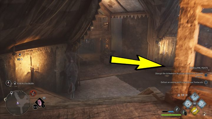 After entering the tent, apply a camouflage spell and go straight until you come across stairs leading down - Hogwarts Legacy: The Lost Child - Hogwarts Legacy: Relationship quests - Natty - Hogwarts Legacy Guide