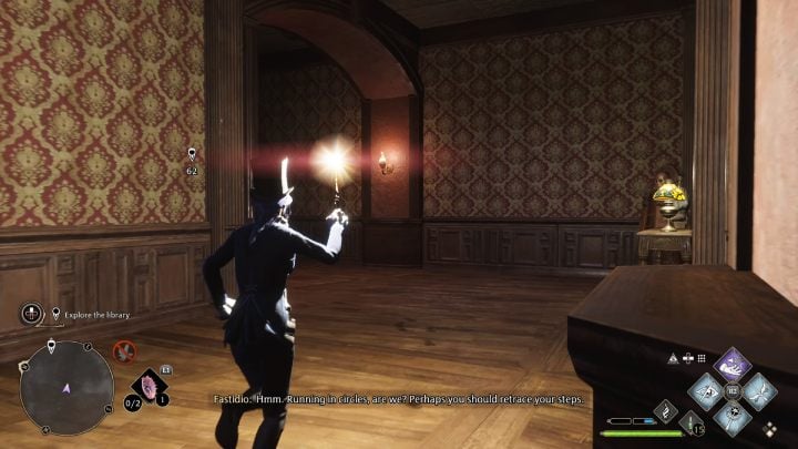 You're back in the empty room with a few mannequins present - Hogwarts Legacy: Minding Your Own Business - Hogwarts Legacy: Hogsmeade Side Quests - Hogwarts Legacy Guide