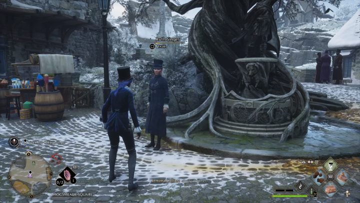 Go back up the ladder to the shop and talk to Penny - Hogwarts Legacy: Minding Your Own Business - Hogwarts Legacy: Hogsmeade Side Quests - Hogwarts Legacy Guide