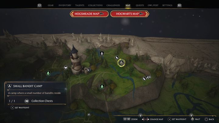 This chest is in the bandit camp near the North Ford Bog fast travel point - Hogwarts Legacy: North Ford Bog - Collection Chests - Hogwarts Legacy: Collection Chests - Hogwarts Legacy Guide