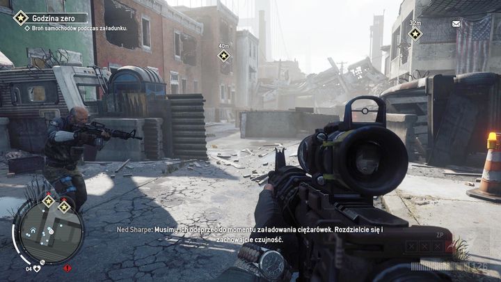 In the further part of the mission you will have to place yourself in one of two visible places on the screen - Zero Hour | Walkthrough - Walkthrough - Homefront: The Revolution Game Guide & Walkthrough