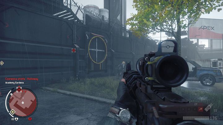 Once you eliminate all enemies and snipers, go to the back of the outpost and destroy the ventilation cover shown on the screenshot - Holloway - Red zone | Key Points - Key Points - Homefront: The Revolution Game Guide & Walkthrough