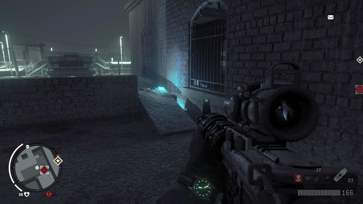 You will reach the roof of a small building and from here, you will notice the entrance presented in the screenshot - Lombard - Red zone | Key Points - Key Points - Homefront: The Revolution Game Guide & Walkthrough