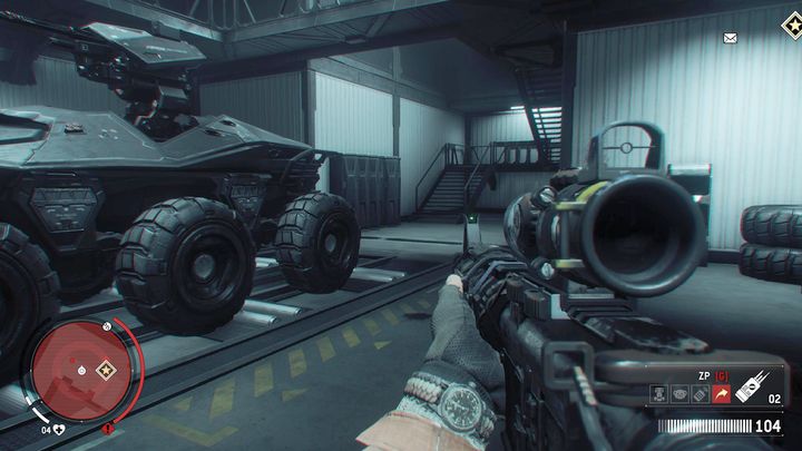 You can get to the interrogation room via main hangar, through the garage - Fourth Rider | Walkthrough - Walkthrough - Homefront: The Revolution Game Guide & Walkthrough