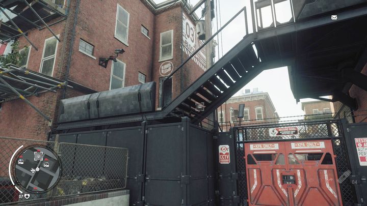 An entrance to the warehouse can be seen in the picture - Earlstone - Yellow zone | Journals and jobs - Journals and jobs - Homefront: The Revolution Game Guide & Walkthrough