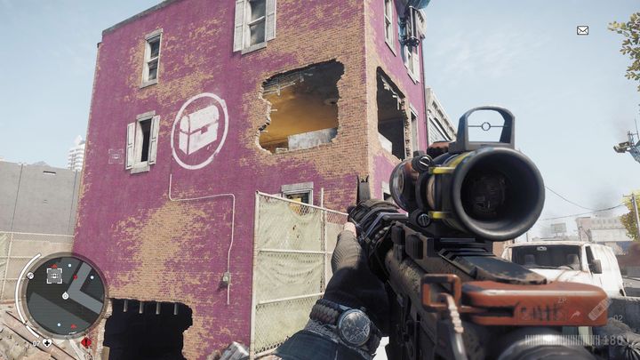 Warehouse #8 is located on an upper floor of a building in the picture - Holloway - Red zone | Journals and jobs - Journals and jobs - Homefront: The Revolution Game Guide & Walkthrough