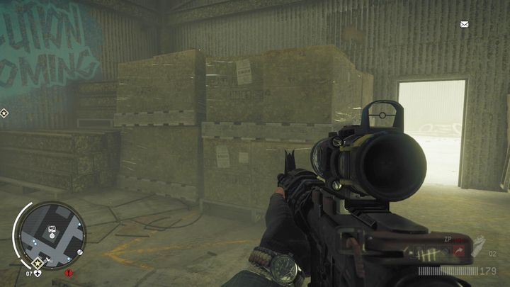 Warehouse #6 is hidden behind the pallets - Lombard - Red zone | Journals and jobs - Journals and jobs - Homefront: The Revolution Game Guide & Walkthrough