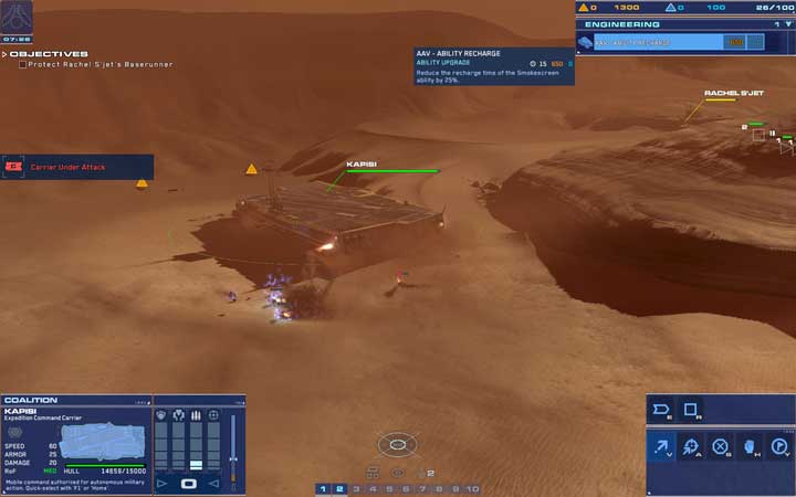 Remember to make new technological discoveries... choose with consideration, though. - Mission 3 - Cape Wrath - Campaign mode walkthrough - Homeworld: Deserts of Kharak Game Guide