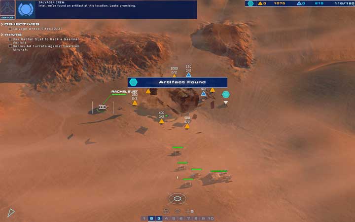 There are artifacts by two of the fragments. Collect them at any cost. - Mission 5 - Kalash Wreck - Campaign mode walkthrough - Homeworld: Deserts of Kharak Game Guide