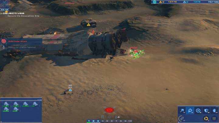 Stat by obtaining resources to the East. - Mission 7 - Gaalsien Base - Campaign mode walkthrough - Homeworld: Deserts of Kharak Game Guide