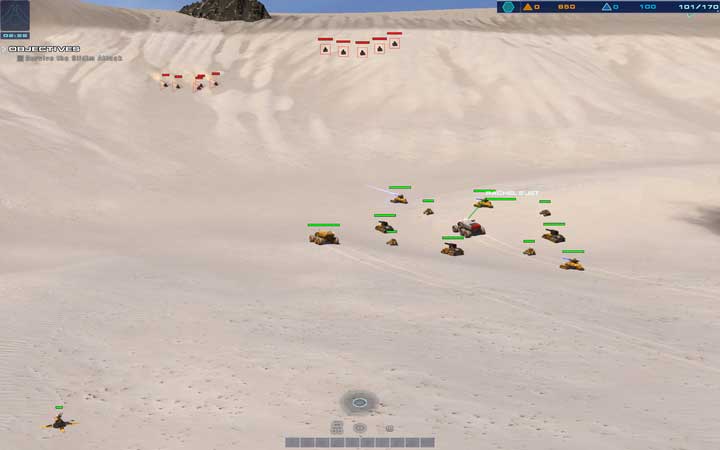 Do not approach the enemy units too much - do not allow them the advantage of height. - Mission 12 - Torin Crater - Campaign mode walkthrough - Homeworld: Deserts of Kharak Game Guide