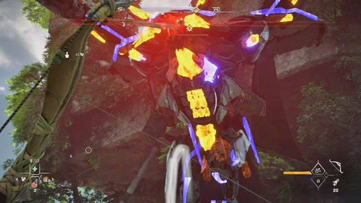 By default, the Dreadwing continuously flies over the arena, but be ready for the boss to suddenly dive and attempt to injure the main character - Horizon Forbidden West: Dreadwing - boss, how do you defeat the mechanical bat? - Bosses - Horizon Forbidden West Guide