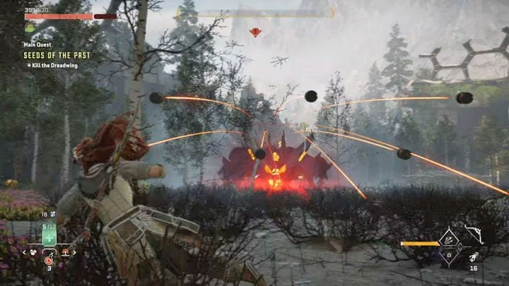 The Dreadwing also has dangerous area-of-effect attacks - Horizon Forbidden West: Dreadwing - boss, how do you defeat the mechanical bat? - Bosses - Horizon Forbidden West Guide