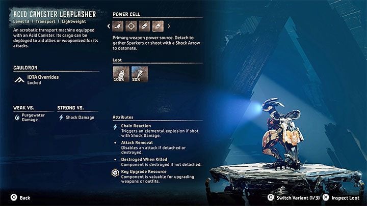 The second component is more problematic - the Leaplasher Spark Coil - Horizon Forbidden West: Deaths Door - walkthrough - Main Storyline - Horizon Forbidden West Guide