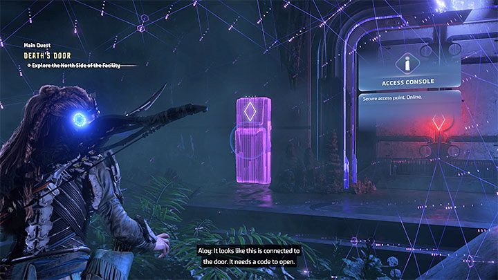 After landing on the balconies approach the Firegleam, ignite it and quickly back off so the explosion doesn't push you down into the water - Horizon Forbidden West: Deaths Door - walkthrough - Main Storyline - Horizon Forbidden West Guide