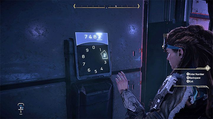 Use your Focus to find a Datapoint nearby - reading it will tell you the correct code is 7482 - Horizon Forbidden West: Deaths Door - walkthrough - Main Storyline - Horizon Forbidden West Guide